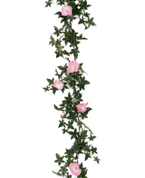 Kunstig BlomsterGirlander Rosa 120cm