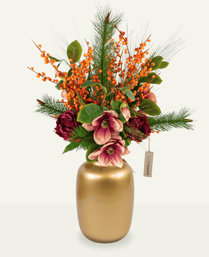Kunstig Blomsterbukett Cozy Winter 88cm