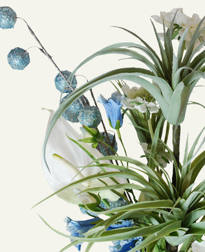 Kunstig Blomsterbukett Frosty 60 cm