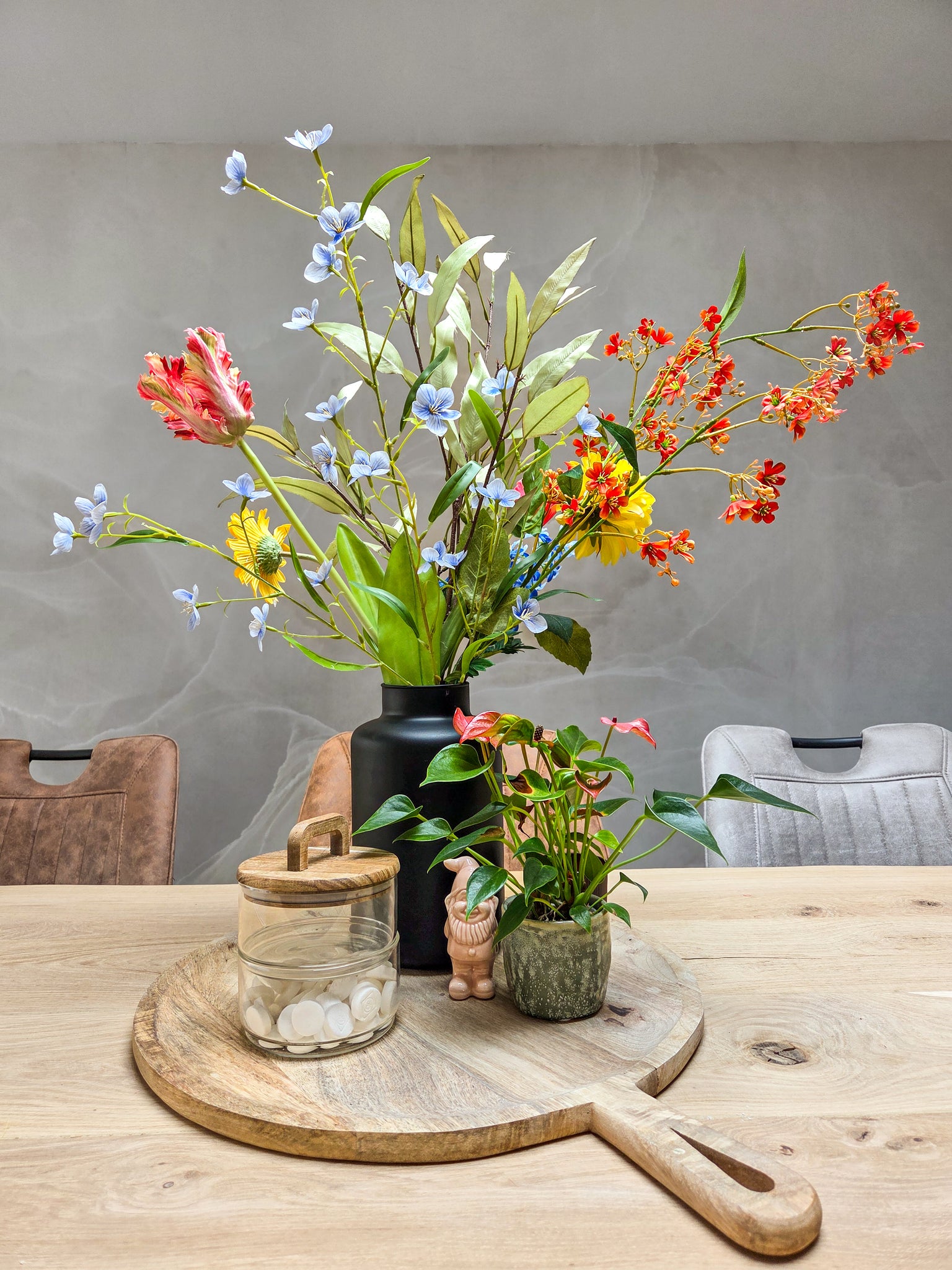 Kunstig Blomsterbukett Lemon Garden 85 cm