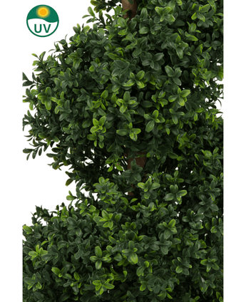 Kunstig Buksbom Spiral Romerstil UV 120cm