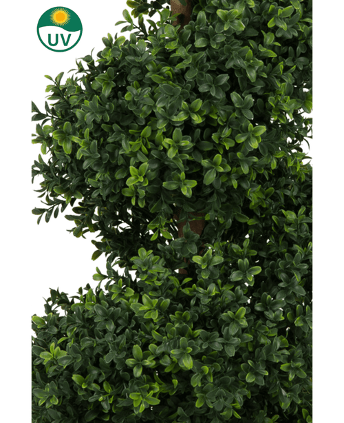 Kunstig Buksbom Spiral Romerstil UV 120cm