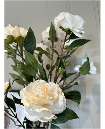 Kunstig Camellia Stilk Hvit 80cm
