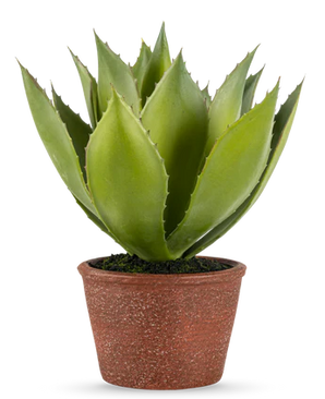 Kunstig "CowHorn" Agave Grønn 25 cm