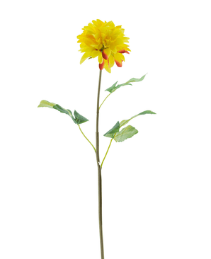 Kunstig Dahlia Real Touch Gul 73 cm