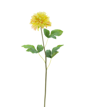 Kunstig Dahlia Real Touch Lys Gul 73 cm