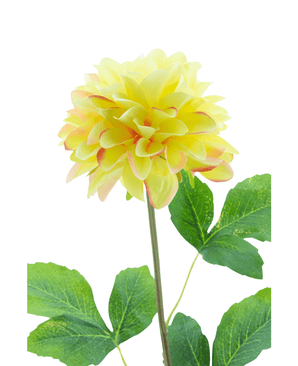 Kunstig Dahlia Real Touch Lys Gul 73 cm