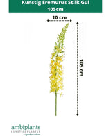 Kunstig Eremurus Stilk Gul 105cm