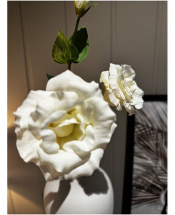 Kunstig Eustoma Real Touch Hvit 72cm