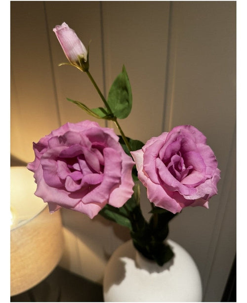 Kunstig Eustoma Real Touch Rosa 72cm