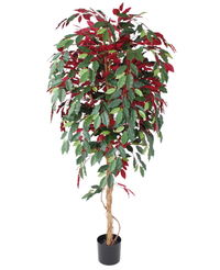 Kunstig Fat Fikus Burgunder Brannsikker 180cm