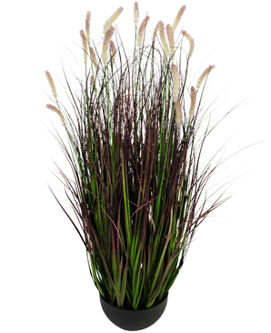 Kunstig Fyldig Gress Burgunder 100 cm