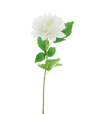 Kunstig Georgine Real Touch Hvit 54 cm