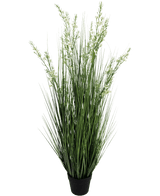 Kunstig Gress Hvit Villblomst 120cm