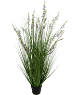 Kunstig Gress Lilla Villblomst 120cm