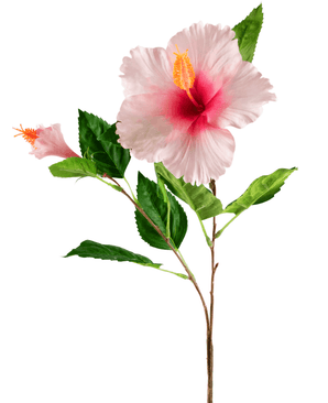 Kunstig Hawaii Hibiscus Lys Rosa 73cm