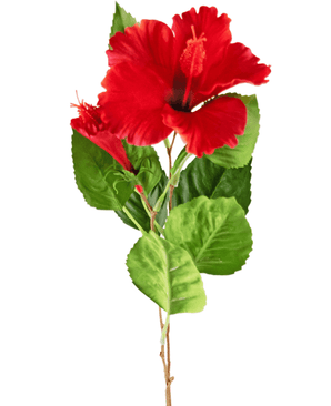 Kunstig Hawaii Hibiscus Rød 73cm