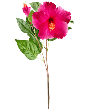 Kunstig Hawaii Hibiscus Rosa 73cm