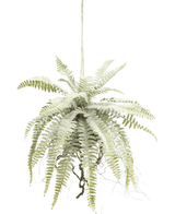 Kunstig Hengende "Frosted Fern" på kule 76cm