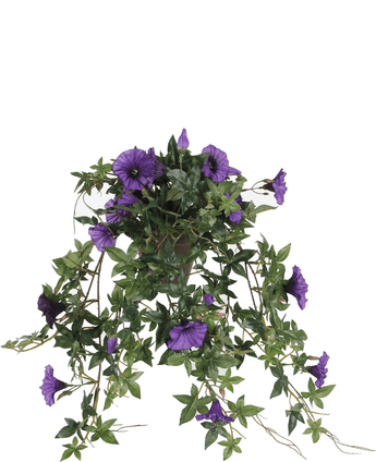 Kunstig Hengende Petunia Lilla i Potte 50cm