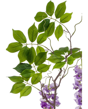 Kunstig Hengende Wisteria Stilk Lys Lilla 145cm