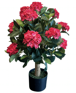 Kunstig Hortensia Ball Fuchsia UV 75 cm