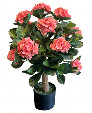 Kunstig Hortensia Ball Rosa UV 75 cm