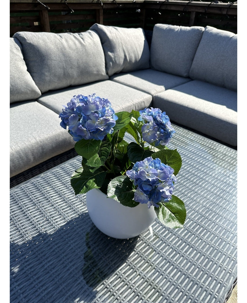 Kunstig Hortensia Deluxe Blå UV 35cm