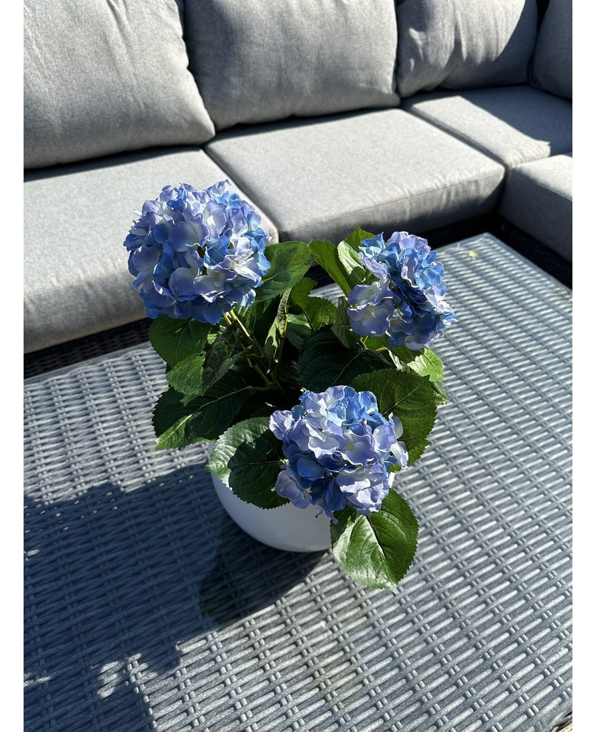 Kunstig Hortensia Deluxe Blå UV 35cm