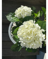 Kunstig Hortensia Deluxe Kremhvit UV 35cm