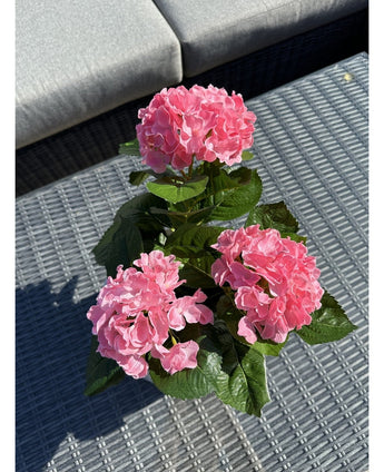 Kunstig Hortensia Deluxe Rosa UV 35cm