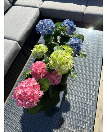 Kunstig Hortensia Deluxe Rosa UV 35cm