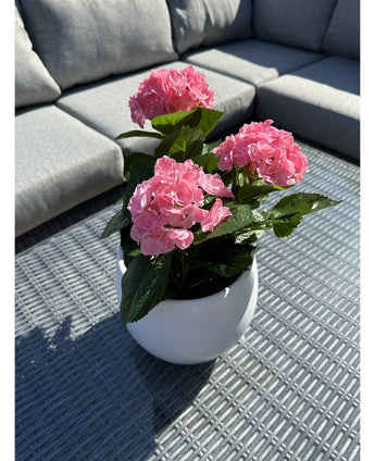 Kunstig Hortensia Deluxe Rosa UV 35cm