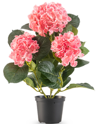Kunstig Hortensia Deluxe Rosa UV 35 cm