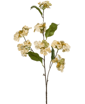 Kunstig Hortensia Gren Pastellgul 80cm