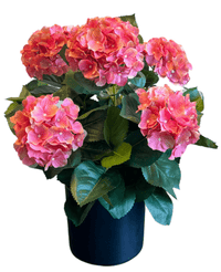 Kunstig Hortensiabusk Rosa 50 cm