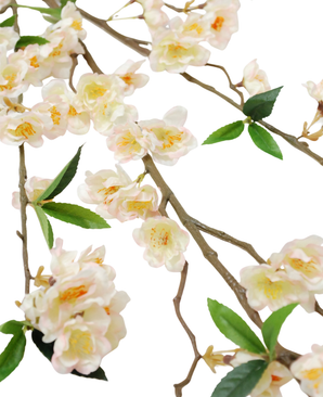 Kunstig Kirsebær Gren XL Kremhvit 120cm