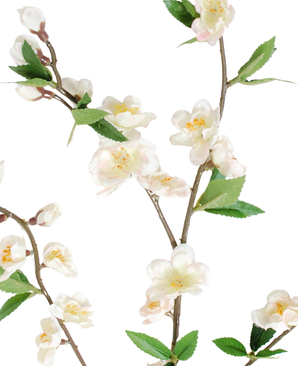 Kunstig Kirsebær Sakura Gren Krem 74cm