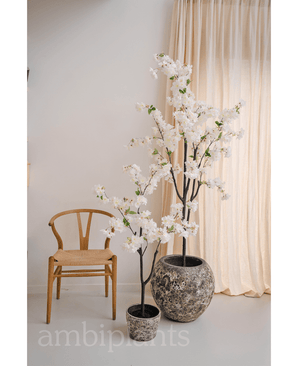 Kunstig Kirsebærtre Hvit 120cm