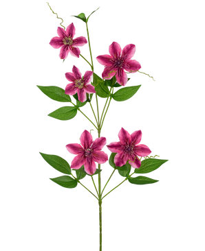 Kunstig Klematis Gren Fuchsia 78 cm