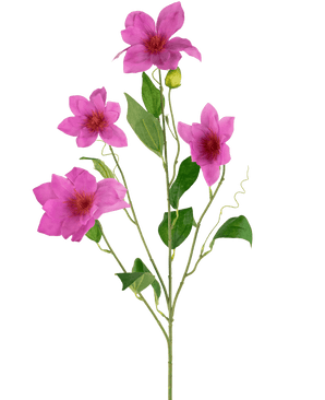Kunstig Klematis Real Touch Rosa 88cm