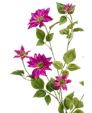 Kunstig Klematis Stilk Fuchsia 110cm