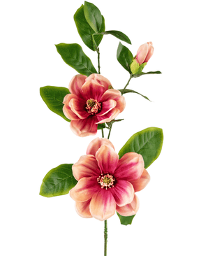 Kunstig Magnoliablomst rosa/hvit 84cm