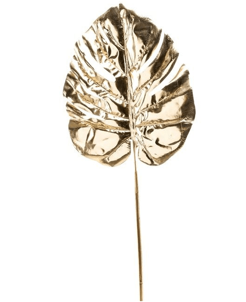 Kunstig Monstera Blad Gull 78 cm