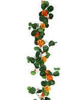 Kunstig Nasturtium Girlander Oransje 120cm