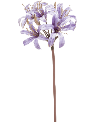 Kunstig Nerine Stilk i Lilla Fløyel/Gull 66cm