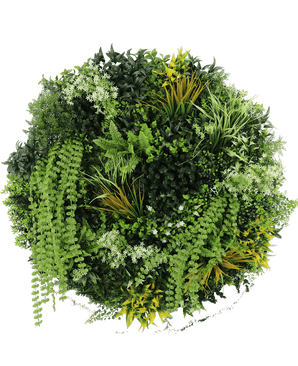 Kunstig Plantevegg Dekorasjon Ø100 cm