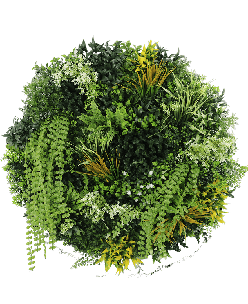 Kunstig Plantevegg Dekorasjon Ø100 cm