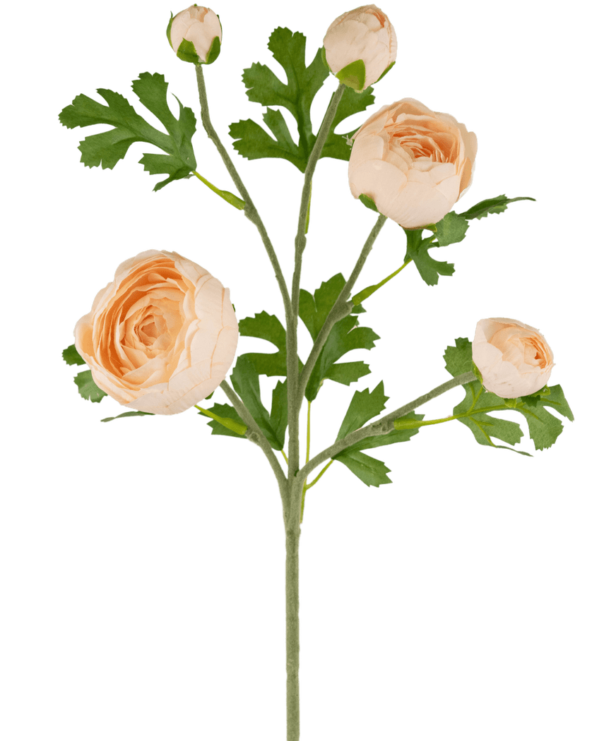 Kunstig Ranunkelgren x5 Real Touch rosa 62cm