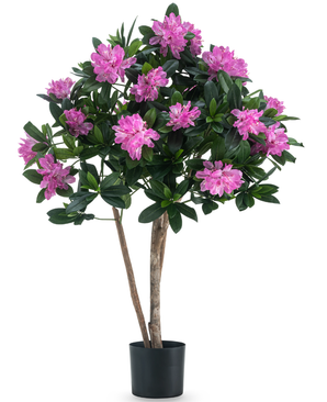 Kunstig Rhododendron Tre Rosa UV 90 cm